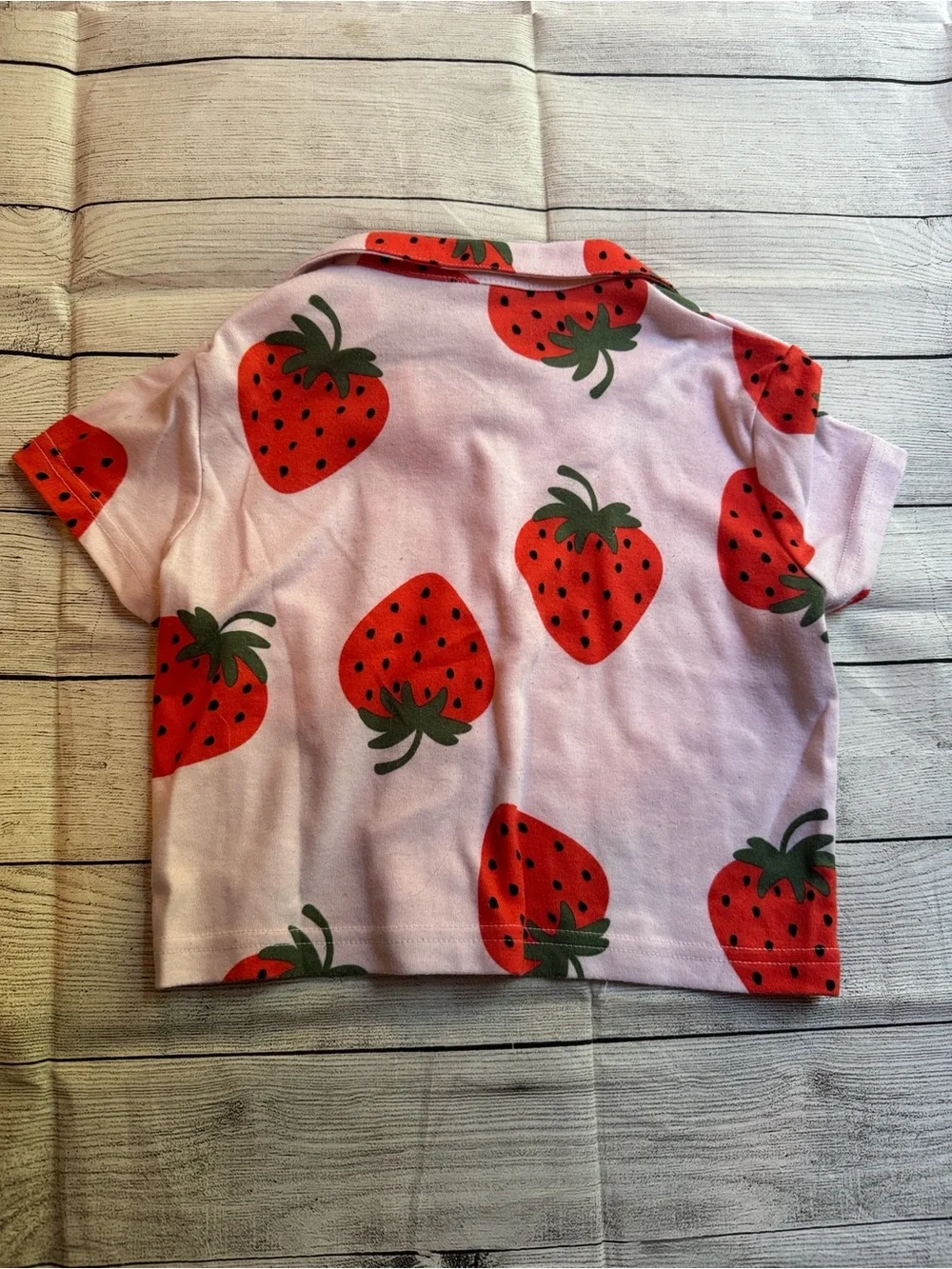 Jellifish Kids 2-Piece Strawberry Pajama Set size Small